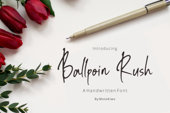 Ballpoin Rush: A Flowing Typeface for Editorial Design