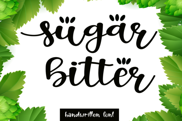Sugar Bitter: A Handwritten Font for Editorial Design