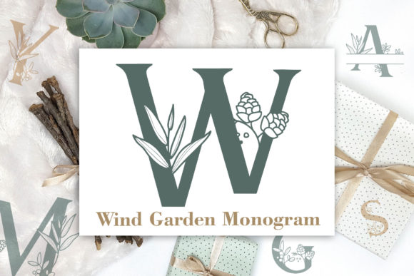 Wind Garden Monogram: A Handwritten Font for Makers